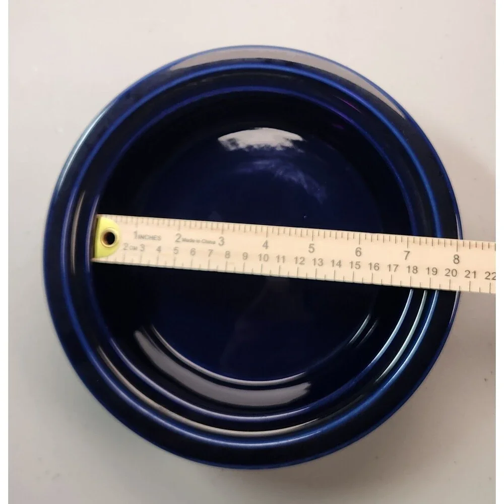 Longaberger Cobalt Blue American Eagle Stars 1.5Q Covered Casserole Dish '01 USA